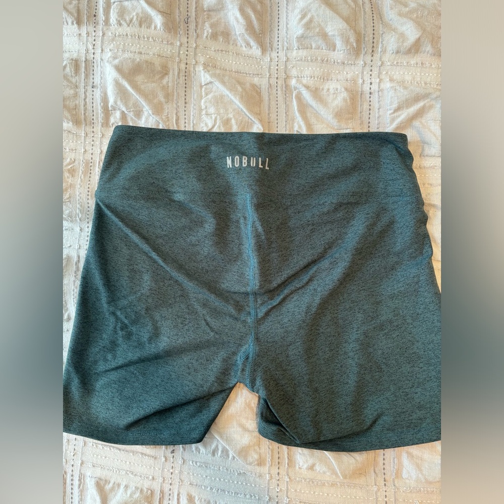 NoBull Plush Heather Shorts, 2”, Size S, Teal color